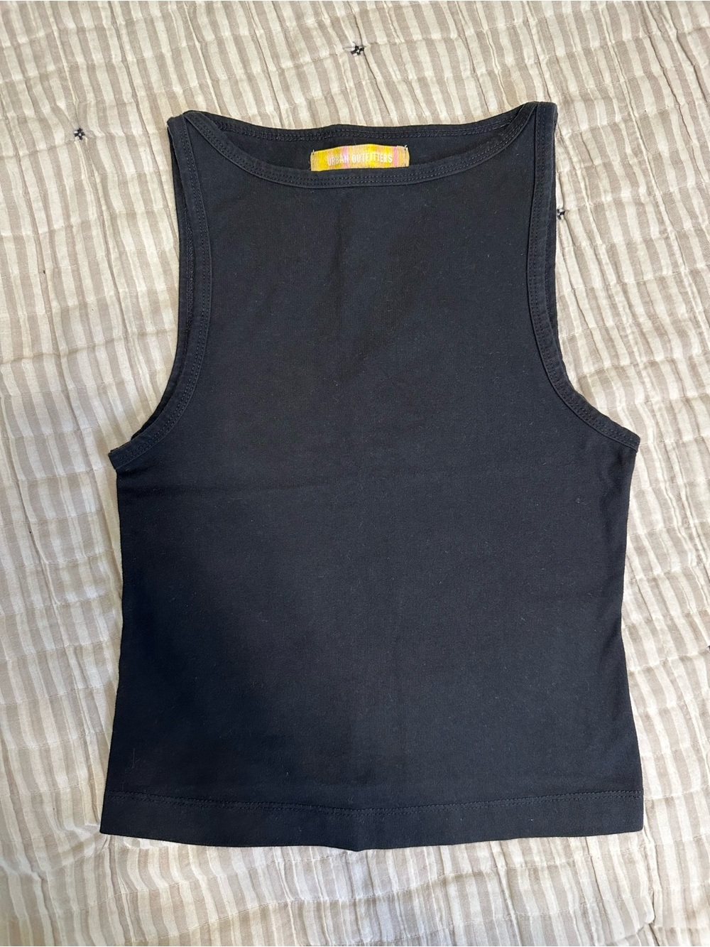 Urban Outfitters Sleek Black Boatneck Tank Top